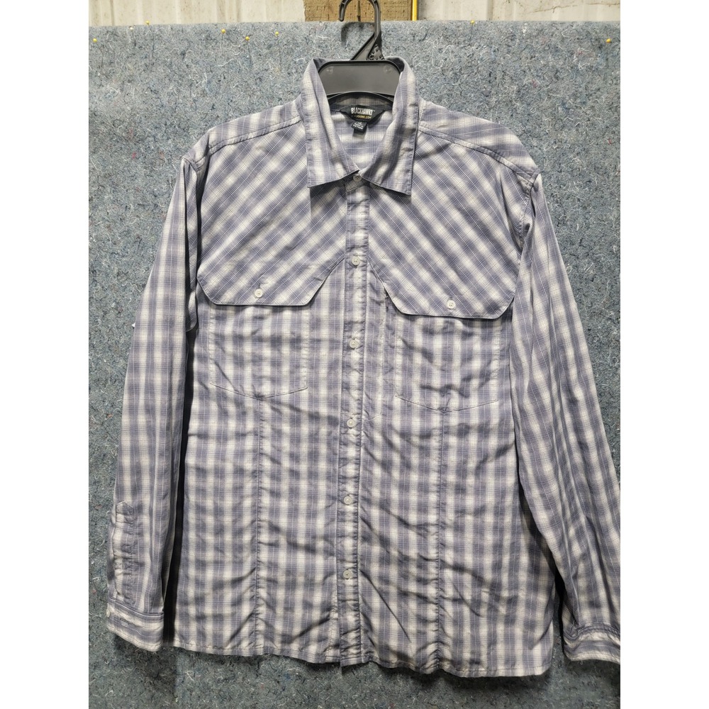Blackhawk! Men's LS Casual Blues and Whites lng Sleeve Shirt XL‎